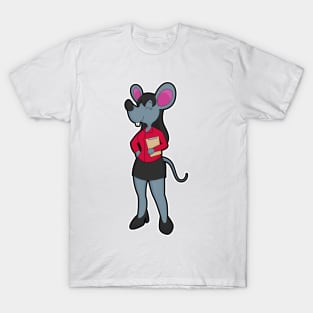 Mouse as Secretary with Notepad T-Shirt